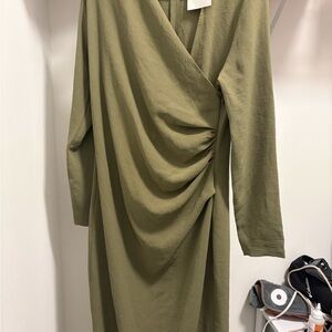 Zara Khaki Green Dress